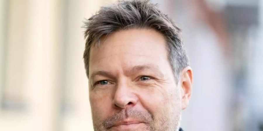 Der Bundesvorsitzender von Bündnis 90/Die Grünen, Robert Habeck, spricht vor einer Sitzung seiner Partei zu Medienvertretern. Foto: Kay Nietfeld/dpa