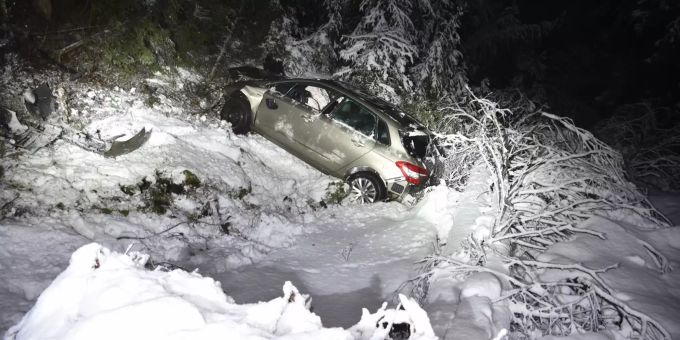 Das Foto zeigt die Unfallstelle. Graubünden
