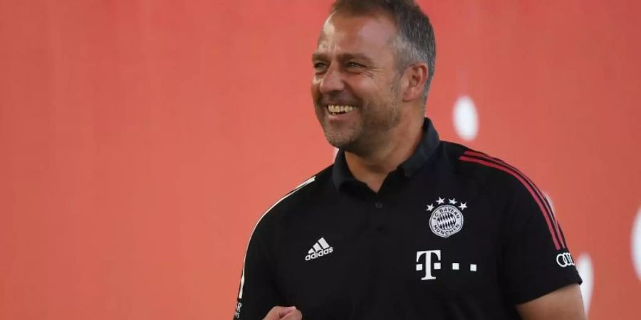 Geniesst ein hohes Ansehen bei seinen Spielern: Bayern-Coach Hansi Flick. Foto: Matthias Balk/dpa