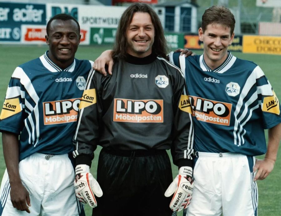 Ende der 90er-Jahre wechselte Lehmann (m.) zum FC Luzern.