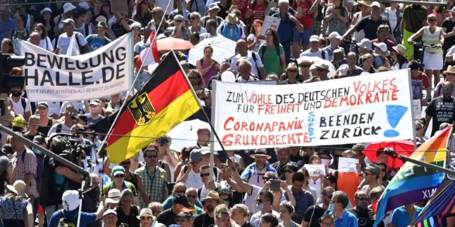 Demonstration gegen Corona-Massnahmen am 1. August in Berlin