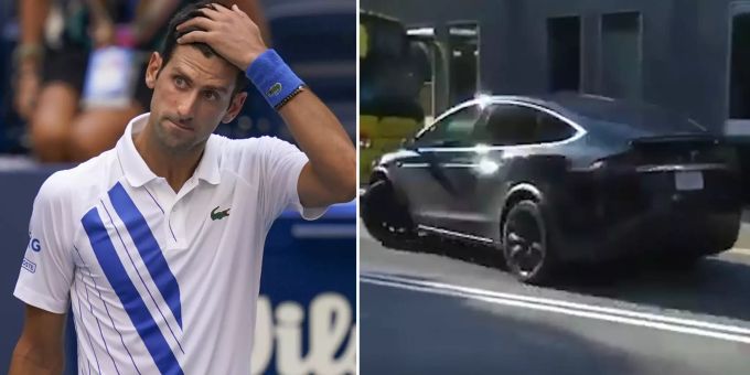 In seinem Tesla - Hier verschwindet Djokovic im Eiltempo aus New York