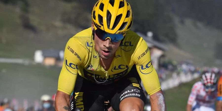 Für den Gesamtführenden Primoz Roglic droht auf der 19. Etappe keine Gefahr. Foto: David Stockman/BELGA/dpa