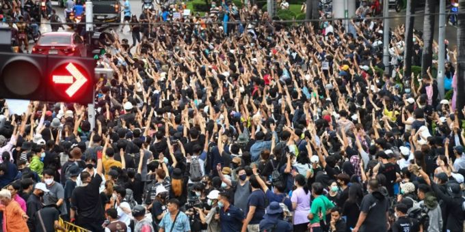 Pro-demokratische Proteste in Thailand. Thailand