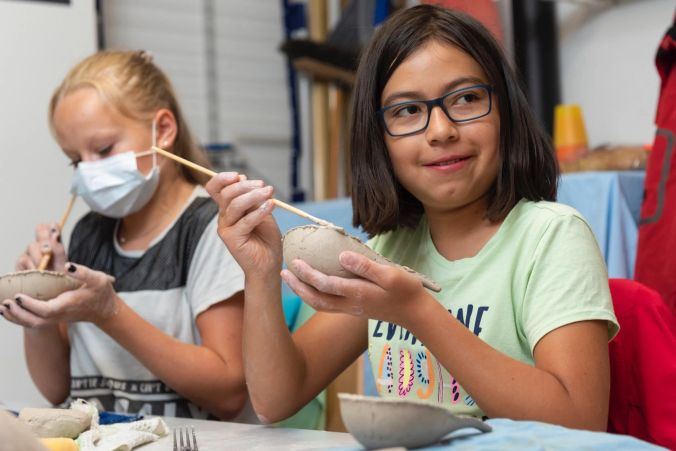 Die Kinder hatten sichtlich Spass an der kreativen Herausforderung.