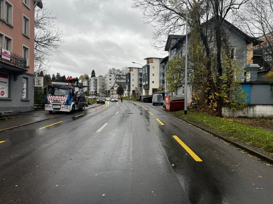 Unfallörtlichkeit Langgasse in St. Gallen.