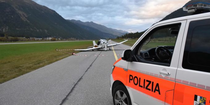 In Samedan musste ein Kleinflugzeug eine Notlandung einleiten. Kleinflugzeug muss notlanden