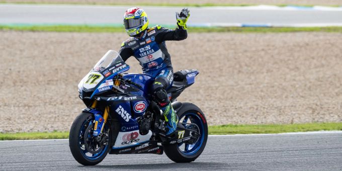 Dominique Aegerter beim Jerez-GP der Superbike-WM. Dominique Aegerter Yamaha WorldSBK