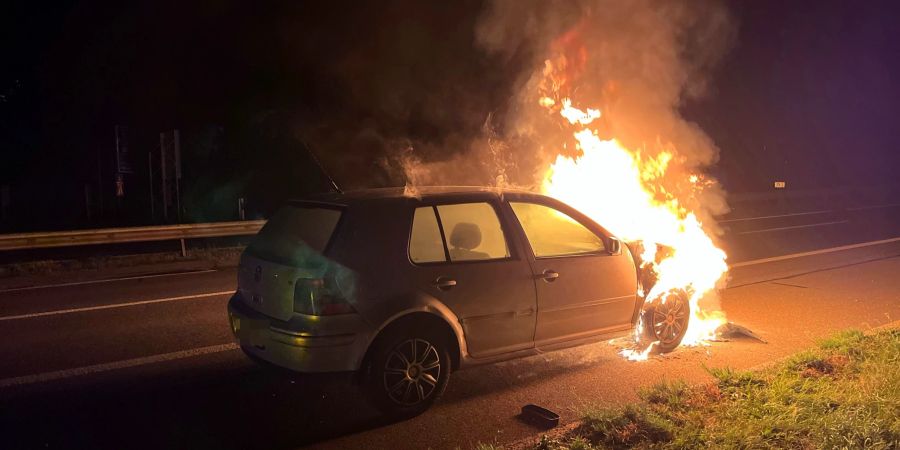 Hunzenschwil/A1: Autobrand