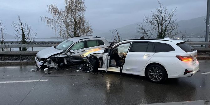 Unfall im Morgenverkehr.