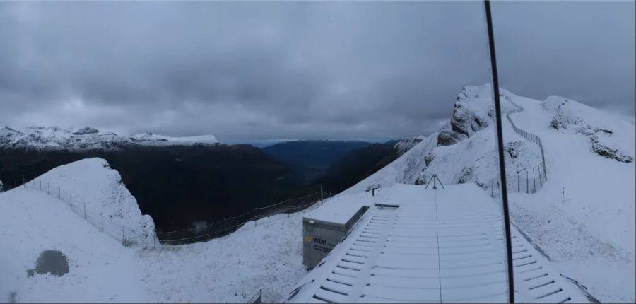 Auf der Kleinen Scheidegg im Berner Oberland liegt ebenfalls Schnee.