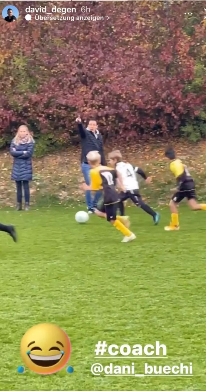 David Degen besucht das E-Juniorenspiel des FC Herrliberg. David Degen