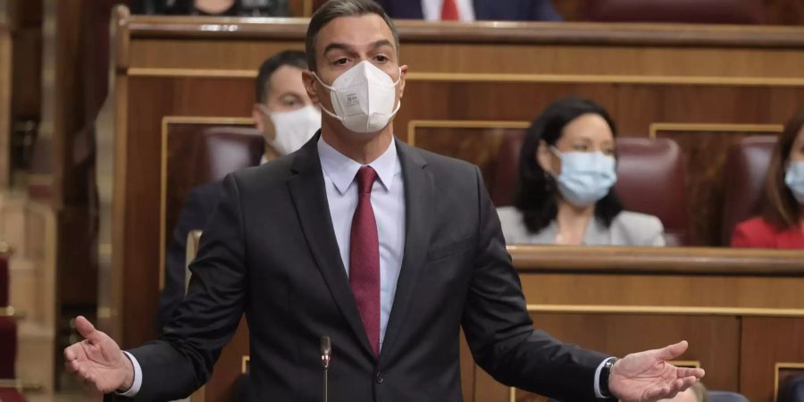 Spanish Parliament session in Madrid