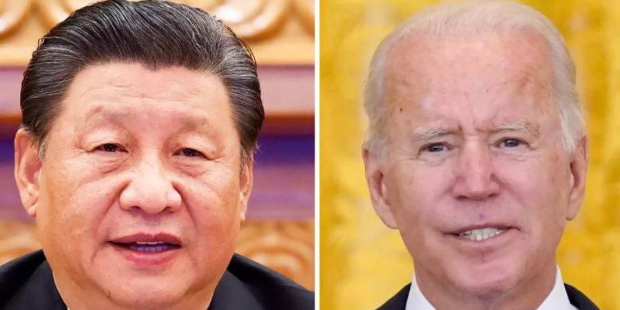 Chinas Staatschef Xi Jinping (l.) und US-Präsident Joe Biden. Foto: Huang Jingwen/Evan Vucci/XinHua/AP/dpa