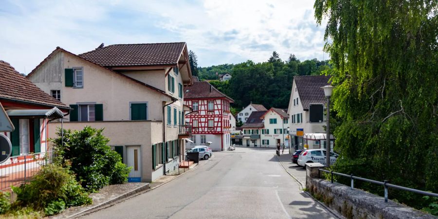 Blick auf die Töss in Rorbas.