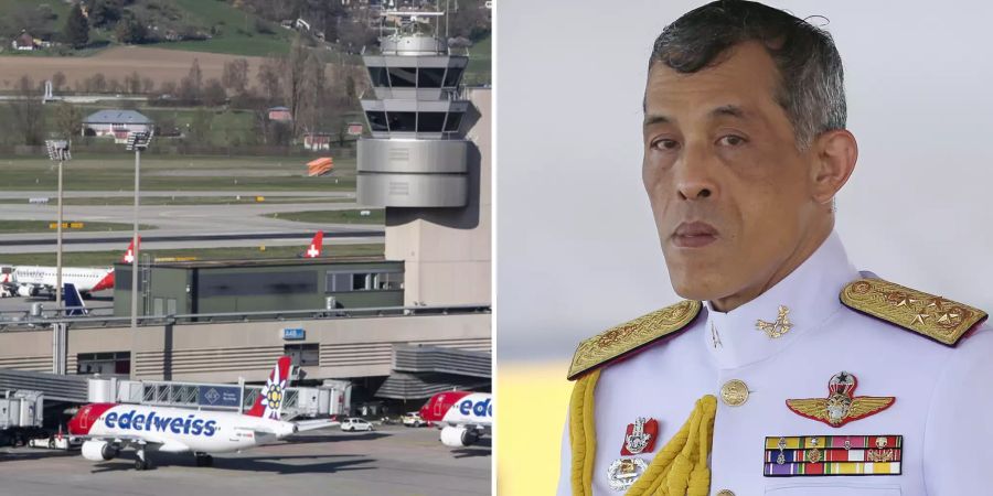 Rama X. nutzt den Flughafen Zürich als Transit.