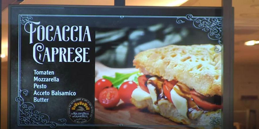 Focaccia statt Anti-Corona-Falschinformationen – Inhaber Urs Gerber änderte die Werbung blitzschnell.