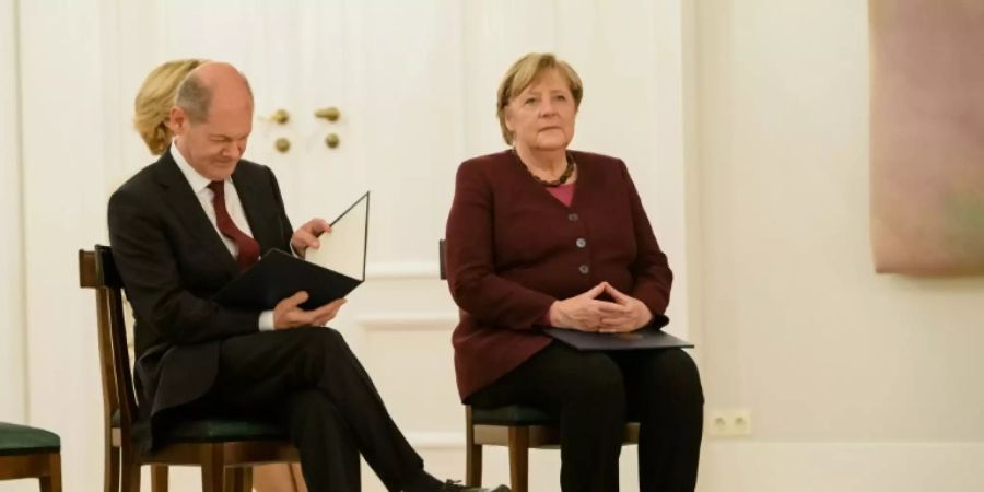 Merkel und Scholz in Berlin