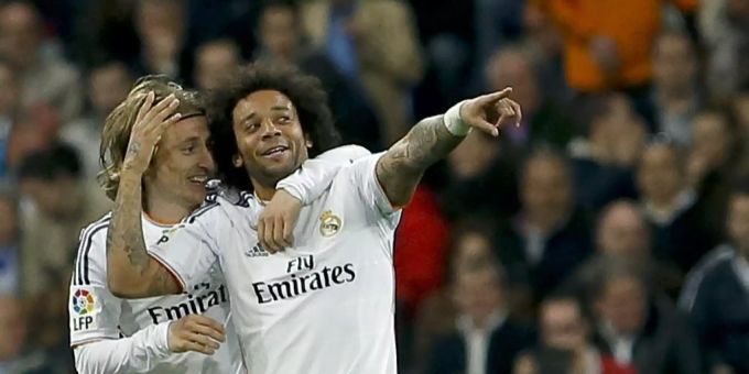 Luka Modric und Marcelo im Jahr 2014. Luka Modri?