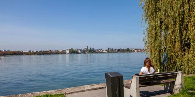 Aussicht auf den Bodensee und Arbon. Aussicht auf den Bodensee und Arbon.