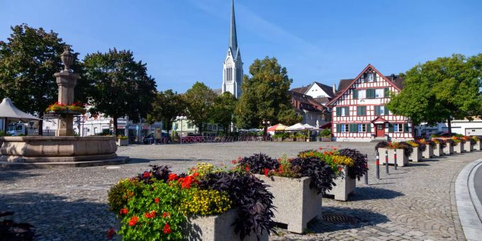 Der Marktplatz der Stadt Amriswil. Der Marktplatz der Stadt Amriswil.