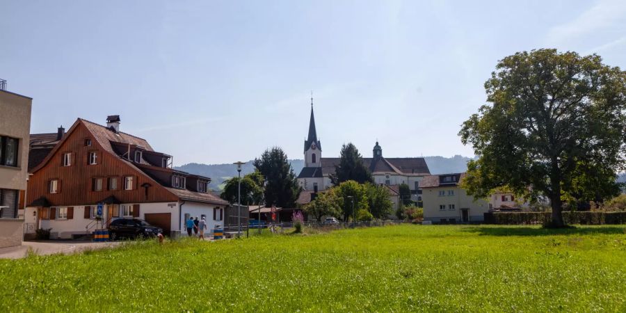 Die Dorfmitte der Gemeinde Goldach.