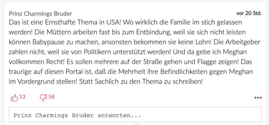 Leser Prinz Cahrmings Bruder schreibt von einem ernsthaften Problem in den USA.