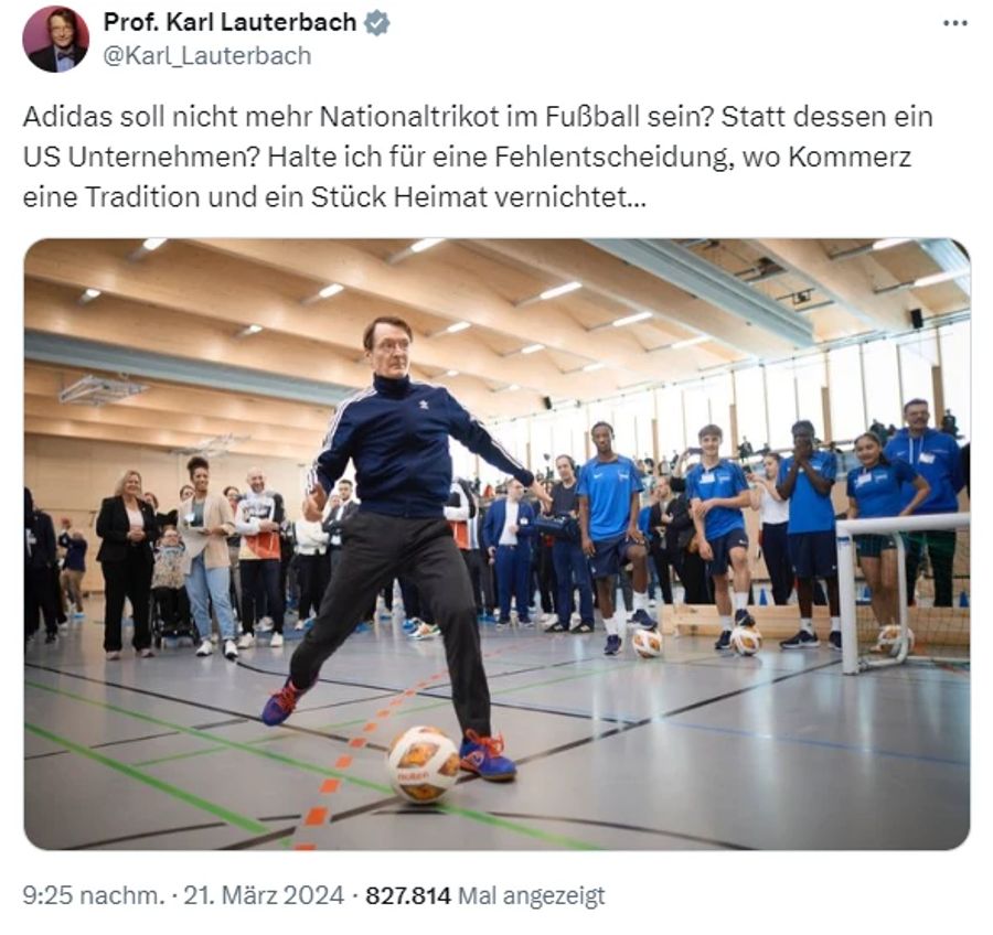 Auch der deutsche Gesundheitsminister Karl Lauterbach meldet sich mit Kritik.