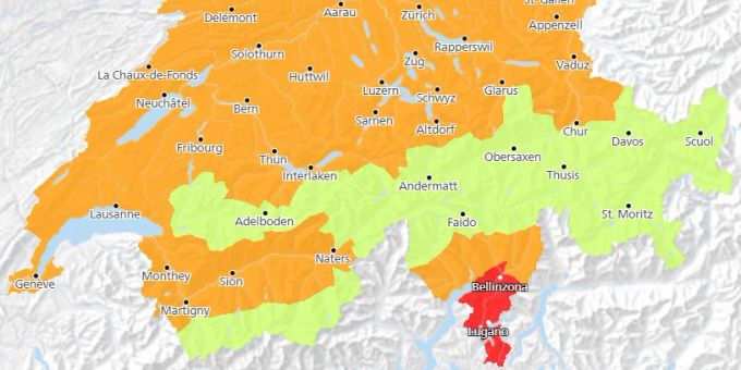 Gilt ab morgen - Bund ruft Hitze-Gefahrenstufe 4 im Tessin aus