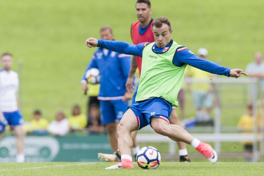 Zauberfuss Shaqiri im Training von Stoke City.