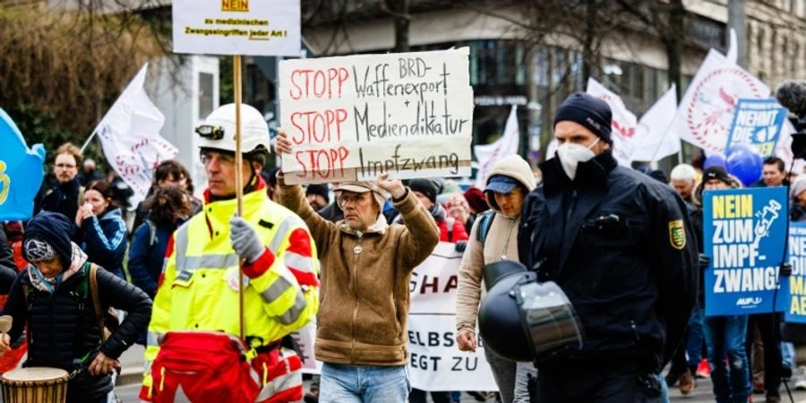 Impfgegner-Demo in Leipzig