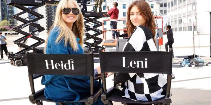 Heidi und Leni Klum am Set von «Germany's next Topmodel». GNTM