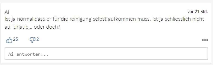 Dieser User sieht das Problem nicht.