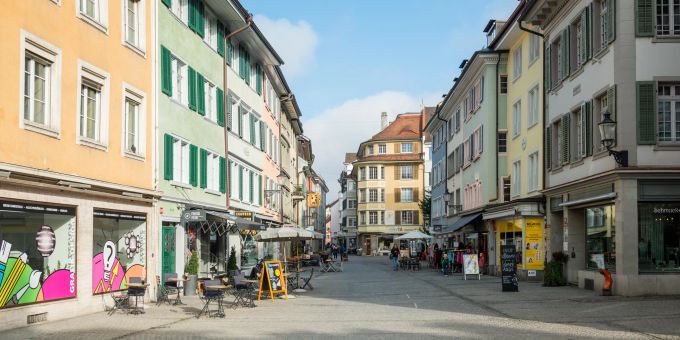 Die Metzgasse in Winterthur. Die Metzgasse in Winterthur.