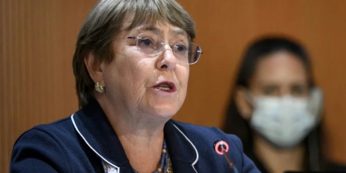 Michelle Bachelet auf einer Sitzung in Genf im März bachelet
