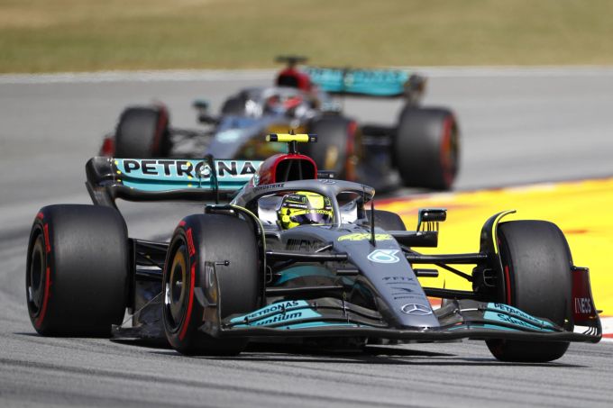 Lewis Hamilton (Mercedes) beim Spanien-GP der Formel 1. Lewis Hamilton Mercedes Spanien