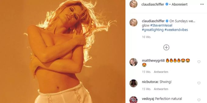 Während ihrer aktiven Modelzeit, war nicht nur Claudia Schiffer, sondern auch ihre Unterwäsche heiss begehrt. Claudia Schiffer