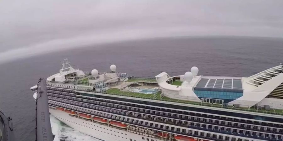 Das Kreuzfahrtschiff «Grand Princess» vor der Küste Kaliforniens.