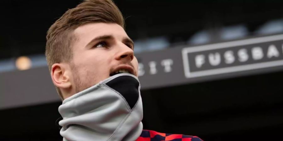 Leipzigs Timo Werner hat Respekt vor dem Erfolgsdruck bei Top-Teams. Foto: Swen Pförtner/dpa
