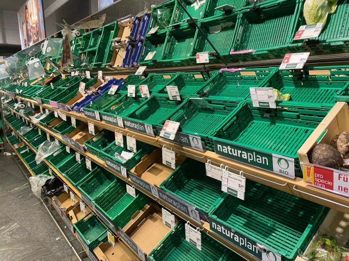 Leere Regale: So sah es im Frühling 2019 in Schweizer Supermärkten aus. Hier im Zürcher Stadtteil Wipkingen. Coronavirus