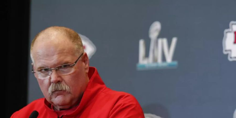 Will mit den Kansas City Chiefs das Stigma loswerden, keine grossen Spiele gewinnen zu können: Trainer Andy Reid. Foto: Brynn Anderson/AP/dpa