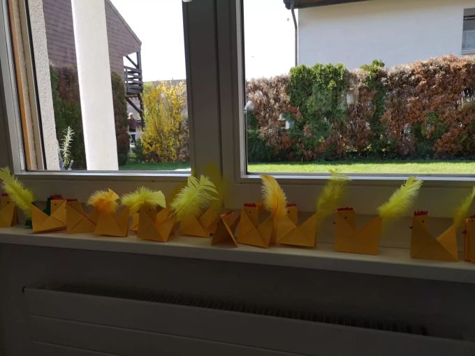 Auch zum Thema Ostern wird wie wild gebastelt während de, Teil-Lockdown. Basteln