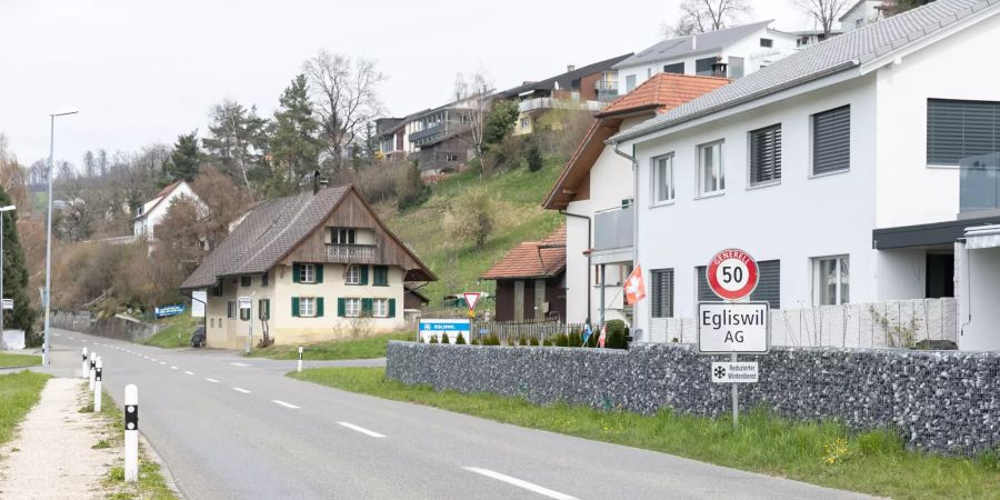 Einfahrtsstrasse von Seengen Richtung Egliswil.