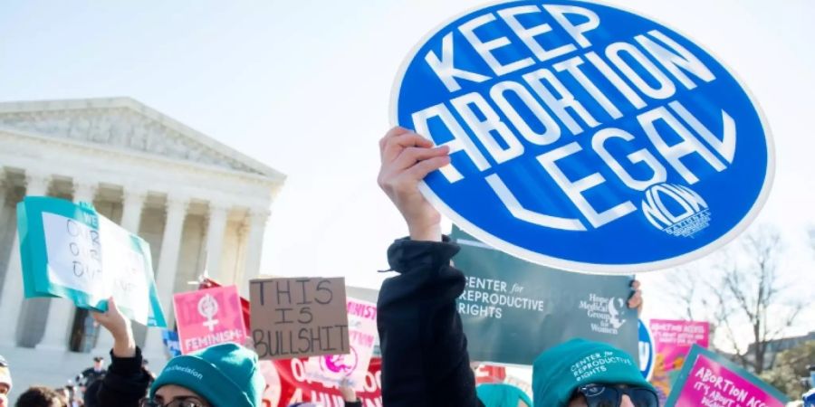 Demonstration für das Recht auf Abtreibung in Washington