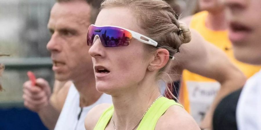 Marathonläuferin Katharina Steinruck hat erneut die Olympia-Norm unterboten. Foto: Silas Stein/dpa
