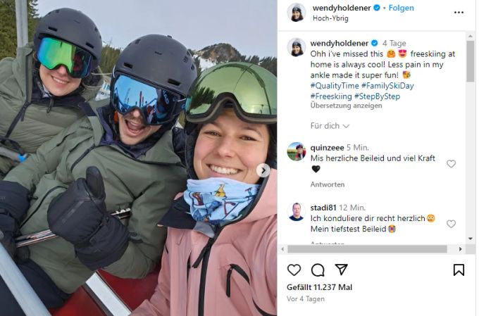 Wendy Holdener trauert um Bruder Kevin (†34). Wendy Holdener