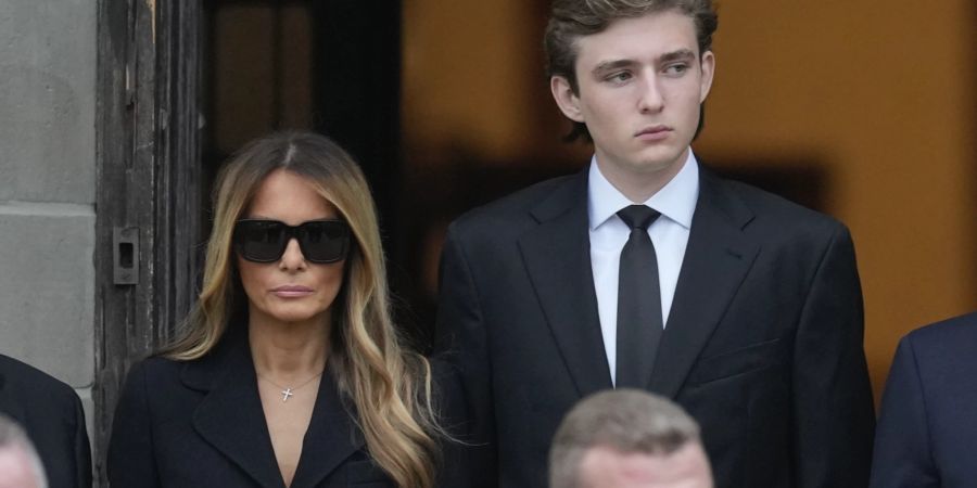 Melania Trump und ihr Sohn Barron. (Archiv)