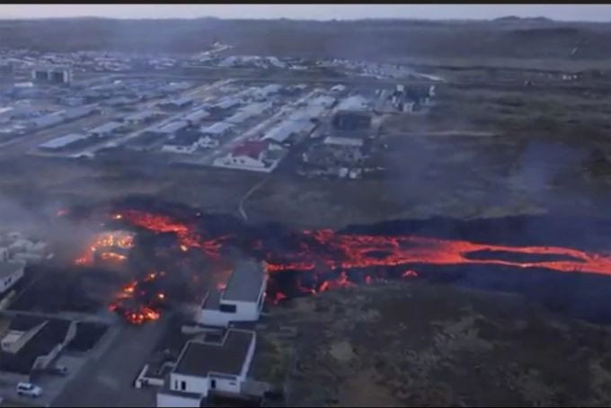 Der Vulkanausbruch hat drei Häuser in Grindavík zerstört. Grindavík