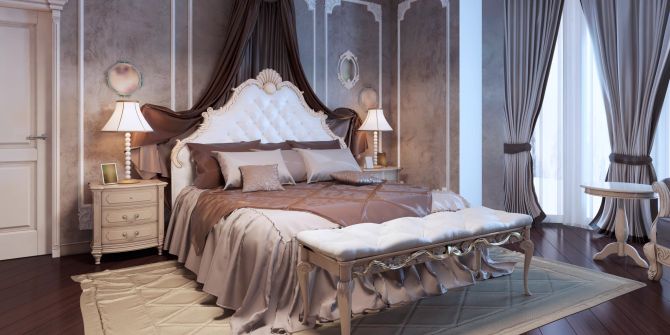 Luxuriöser Schlafbereich im Art Déco Stil
