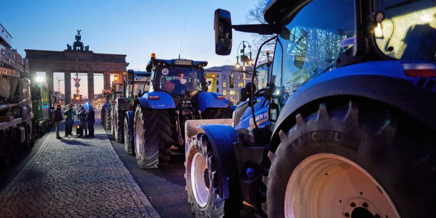 Bauernproteste Protest Blockade Landwirte